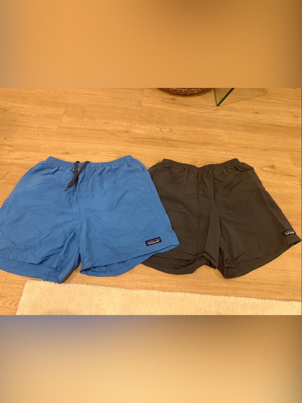Patagonia Men’s Swim/Board Shorts in Bright Blue and Charcoal